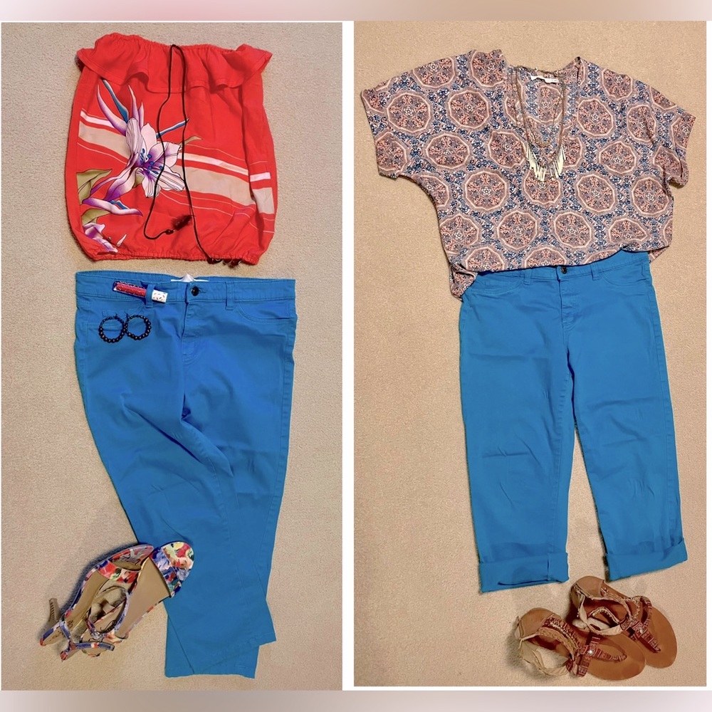 💰 Bright blue capris
